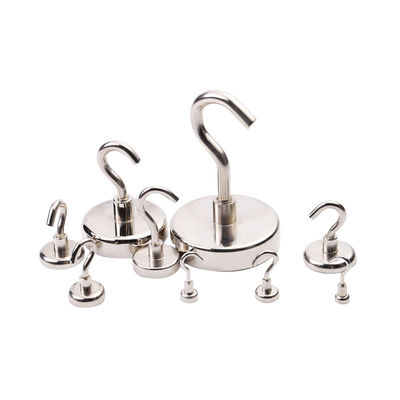 comprar Revestimento de níquel Neodímio gancho ímã NdFeB Pot Metal ganchos magnéticos online manufacture