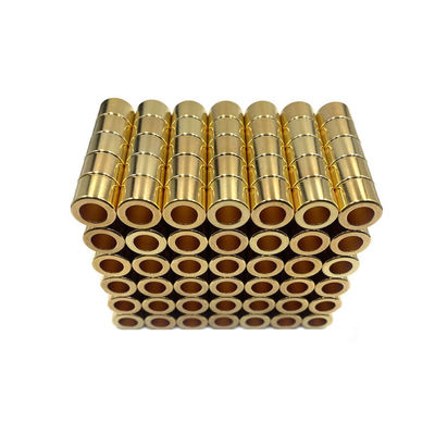 Buy Multi Polar Sintered Neodymium Magnet Radial Ring Magnet With Gold Coating online manufacture