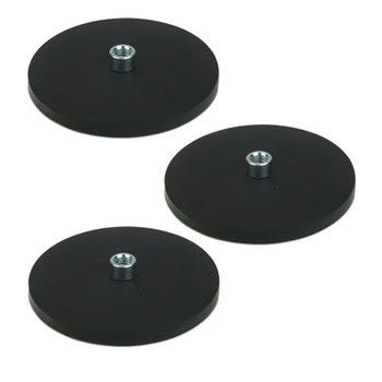 kopen NdFeB Rubber Coated Magnet Black Strong Pull Force OEM Met schroefdraad online manufacture