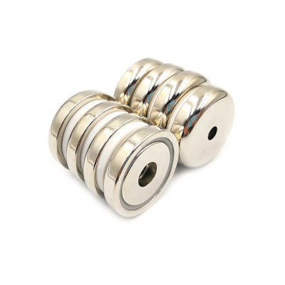 주문 니오딜륨 냄비 모양의 자석 산업용 N35 니켈 코팅 online manufacture